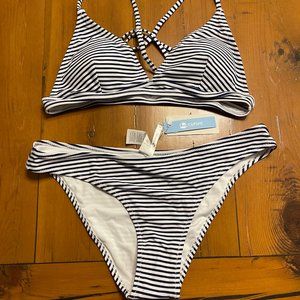 Striped Bikini Top and Bottom